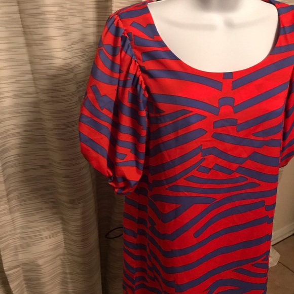 Red and blue strip dress - Picture 3 of 6